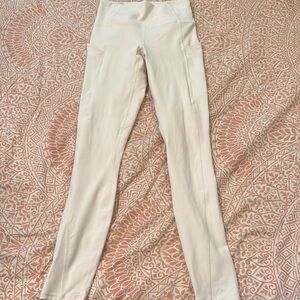 Women's White High-Waisted Leggings